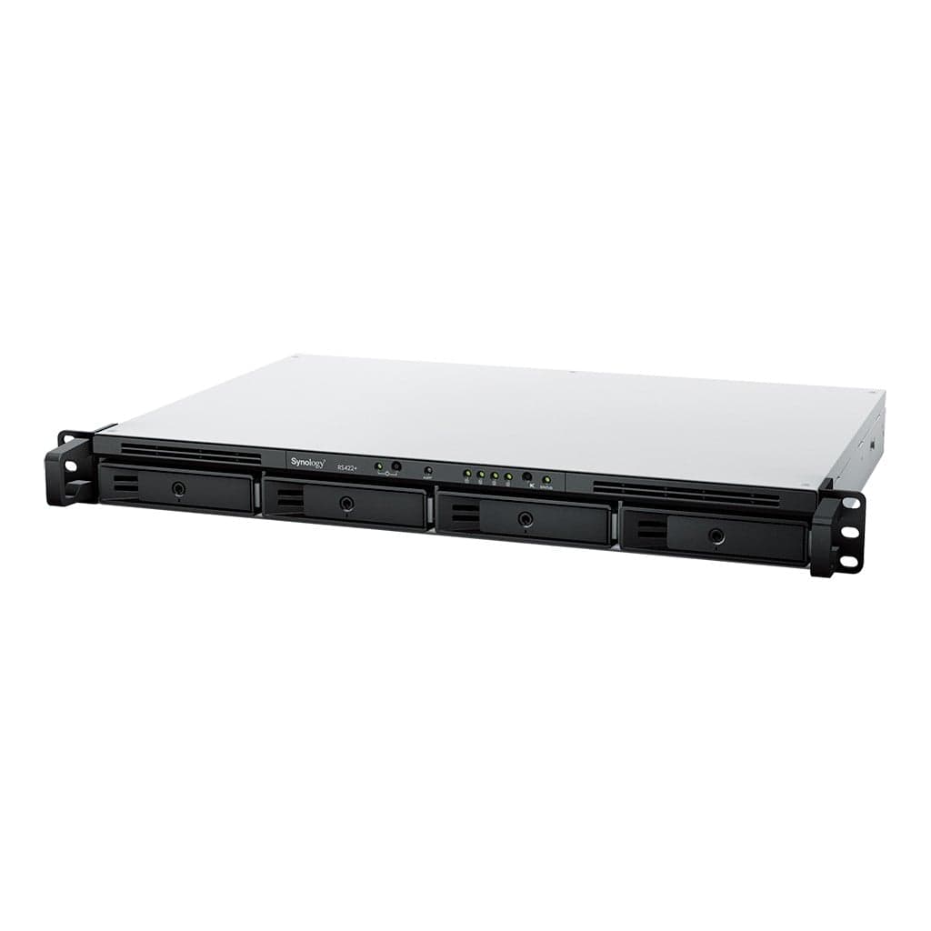 Synology RackStation RS422+ - Servidor NAS - 4 baias - montável em bastidor - SATA 6Gb/s - RAID (expansão de disco rígido) 0, 1, 5, 6, 10, JBOD - RAM 2 GB - Gigabit Ethernet - iSCSI assistência - 1U — miniatura 2
