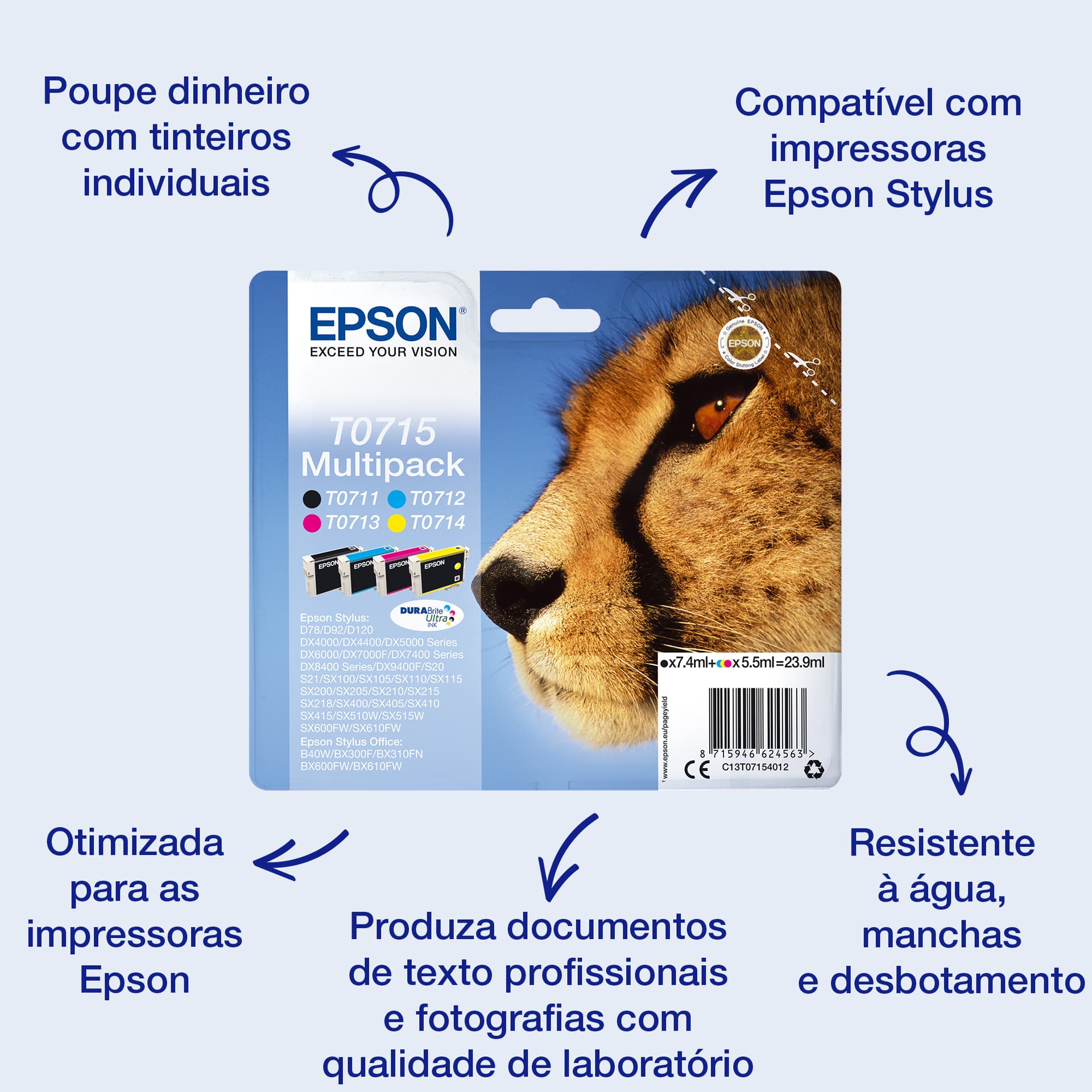 Epson Multipack 4-colours T0715 DURABrite Ultra Ink — miniatura 1