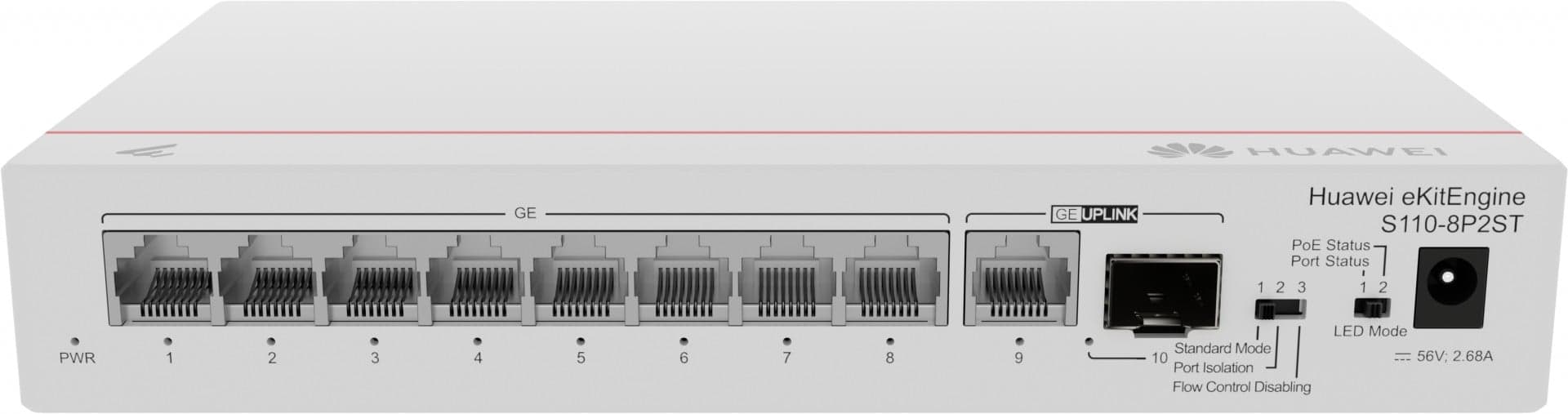 HUAWEI SWITCH CLOUDENGINE S110-8P2ST POWER OVER ETHERNET (POE) #PROMO FIM STOCK# — miniatura 4