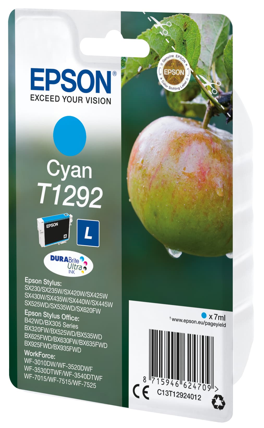 Epson T1292 Conjunto individual ciano DURABrite Ultra Maçã, miniatura 1