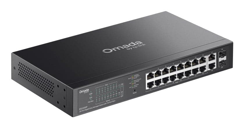 OMADA ES220GP switch de rede Gerido Gigabit Ethernet (10/100/1000) Power over Ethernet (PoE) Preto, miniatura 4
