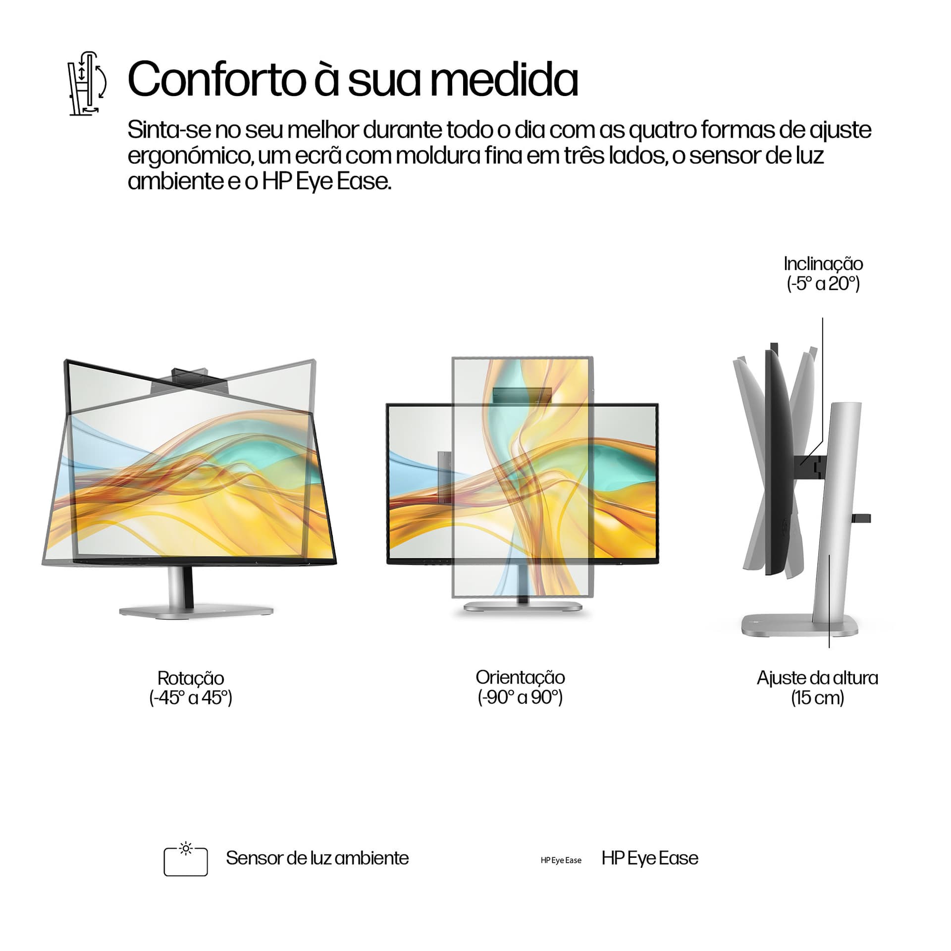 HP Series 5 Pro Monitor FHD USB-C para videoconferência Série 5 Pro de 23,8 polegadas - 524pm — miniatura 6