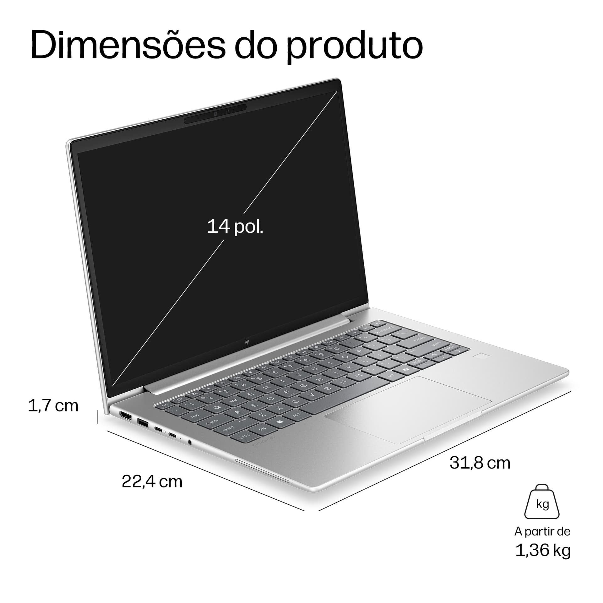 HP Elitebook 6 G2i 14 Intel Core 7 350 14inch WUXGA AGLEDUWVA 16GB DDR5 512GB SSD WEBCAM UMA FPS W11P 1Y, miniatura 8