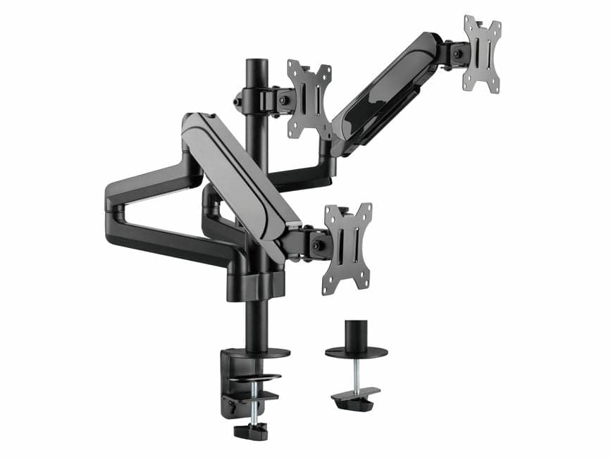 EQUIP ERGO SUPORTE SECRETARIA 17"-27" TRIPLE MONITOR DESK MOUNT BRACKET 650134, miniatura 1