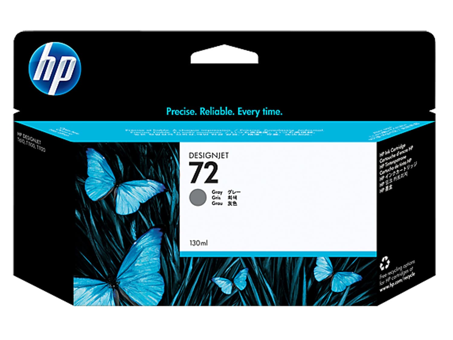 HP Tinteiro 72 Cinzento de 130 ml, miniatura 2