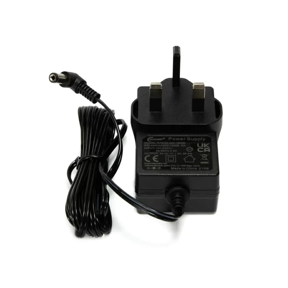 24v 1.2A power supply, right angle UK plug, miniatura 3