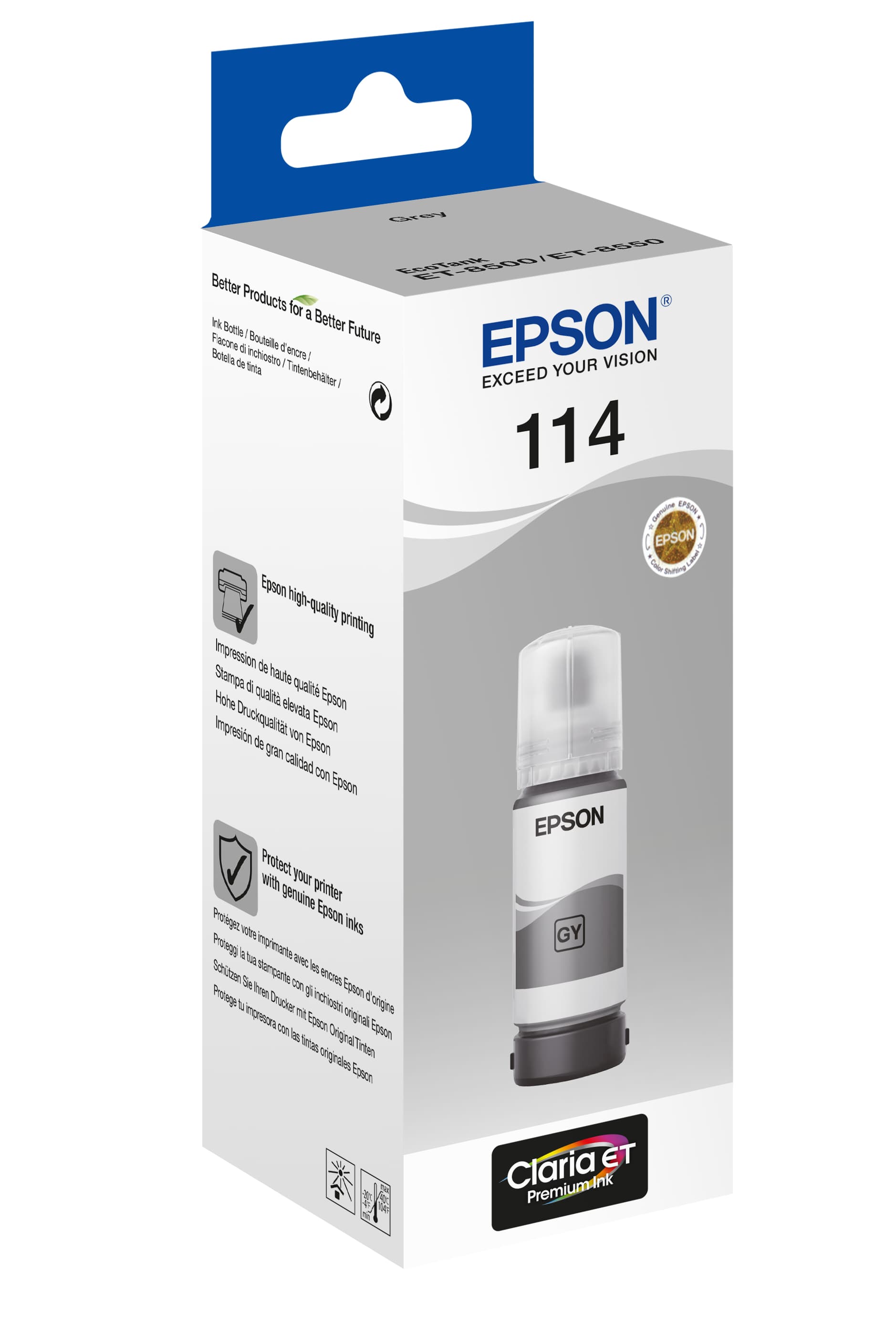 Epson 114 EcoTank Grey ink bottle, miniatura 5