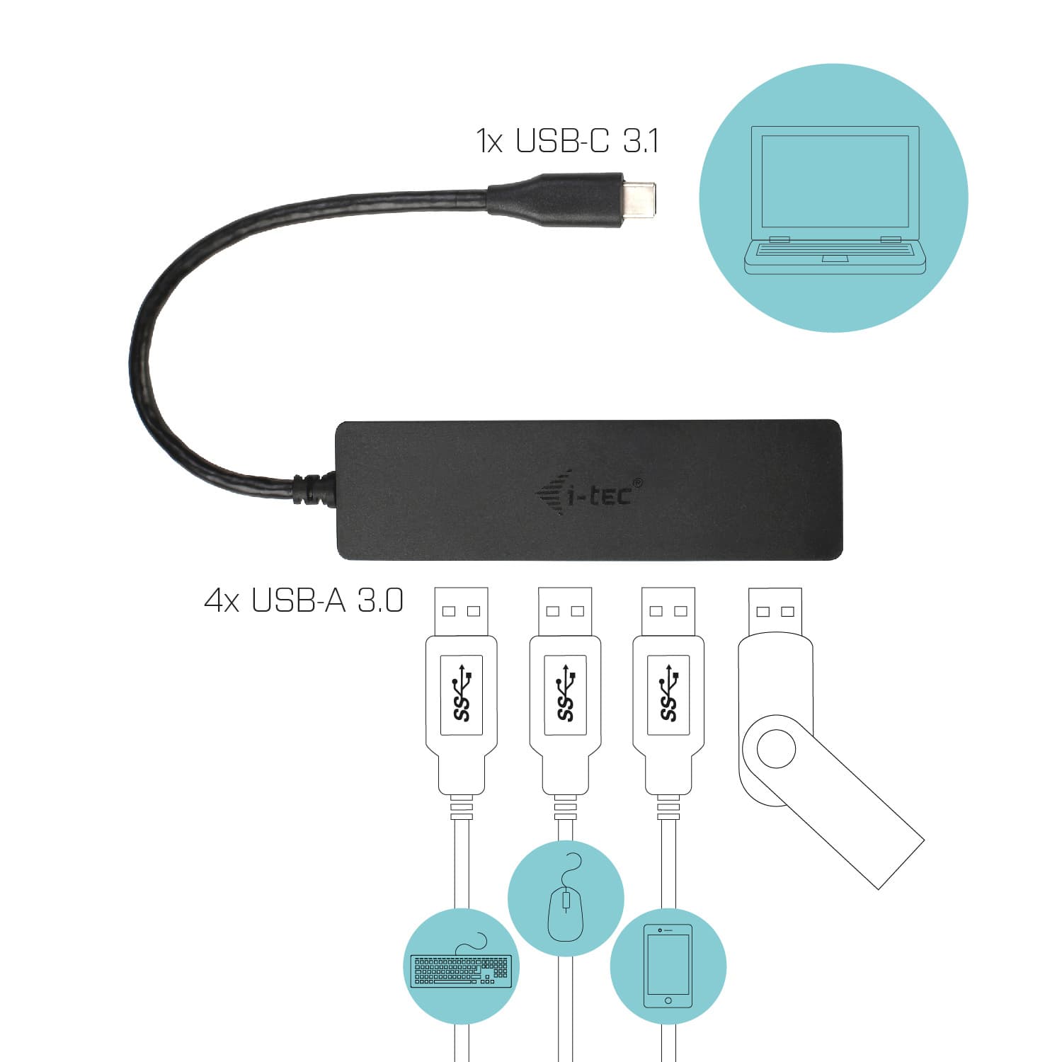 i-tec Advance C31HUB404, miniatura 3