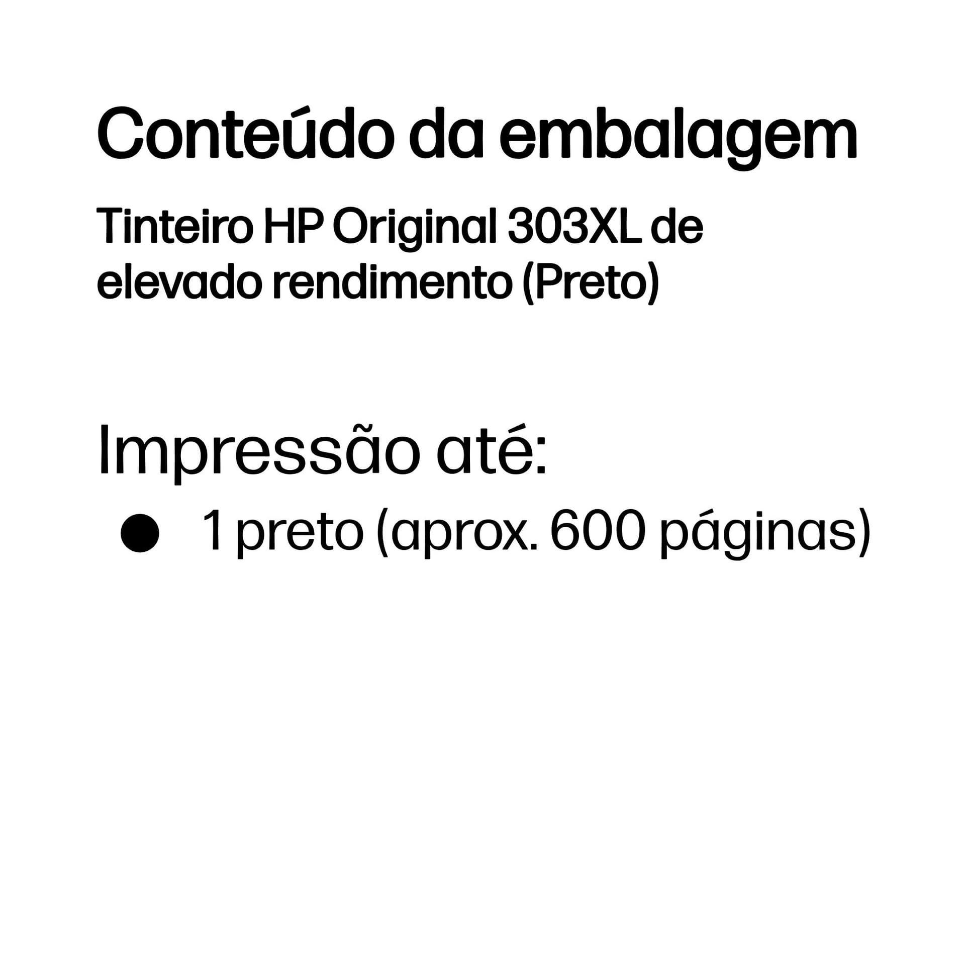 HP Tinteiro Original 303XL de elevado rendimento (Preto) — miniatura 3