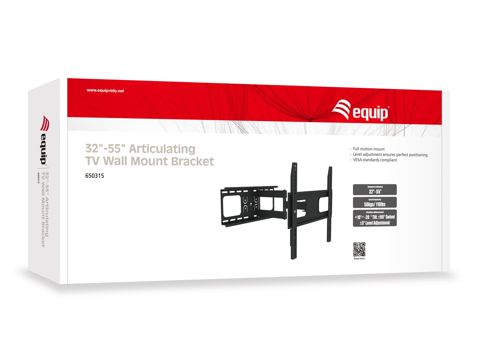 Equip 650315 Suporte de parede para TV articulado de 32“-55”. — miniatura 5