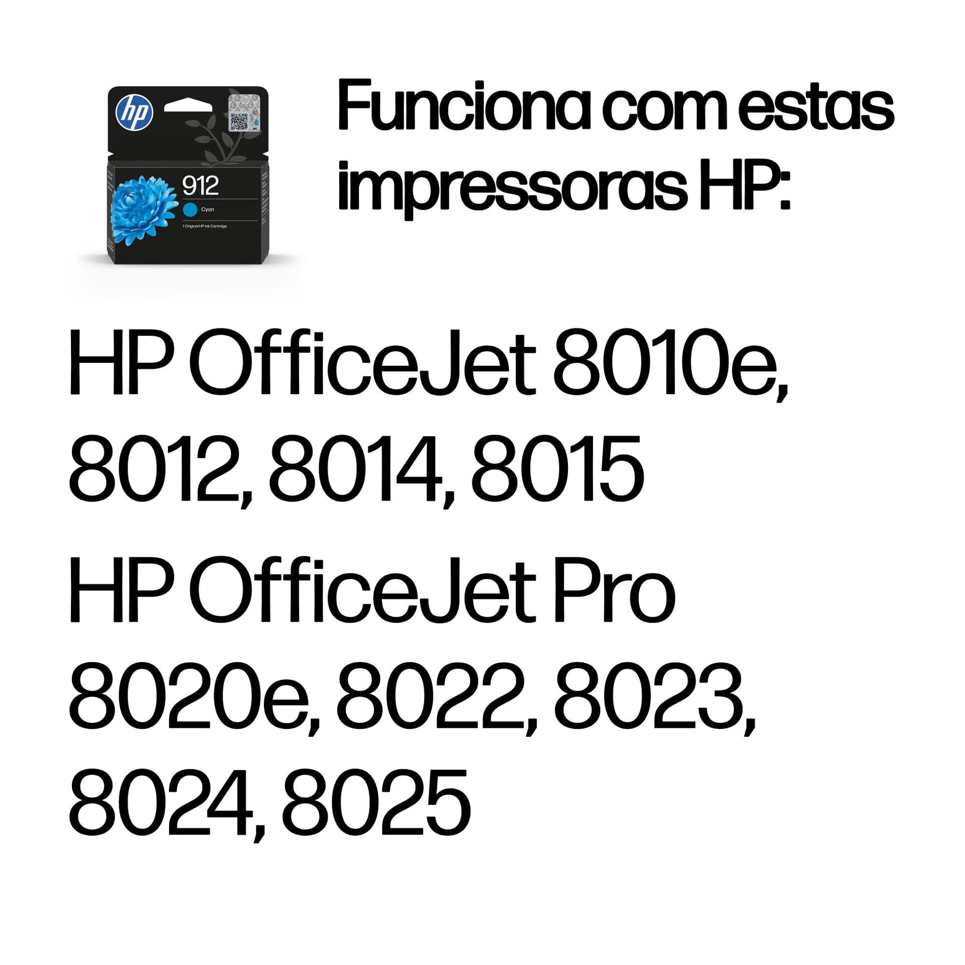 HP Tinteiro Original 912 Ciano, miniatura 2