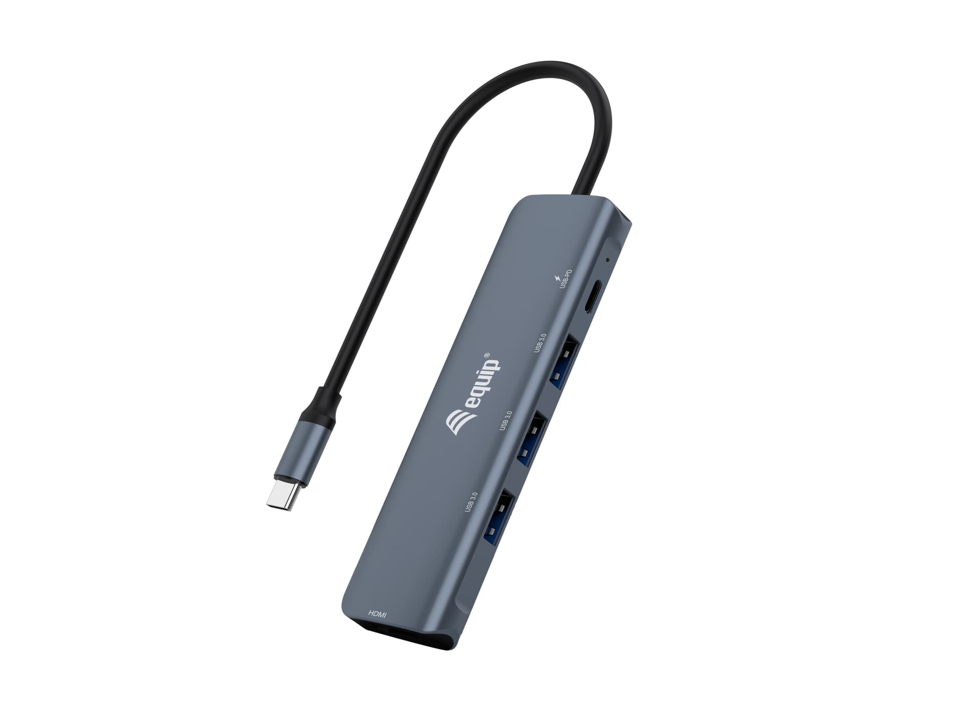 Equip Adaptador multifuncional USB-C 5 em 1, HDMI, USB 3.2 GEN1, 100W USB PD — miniatura 1