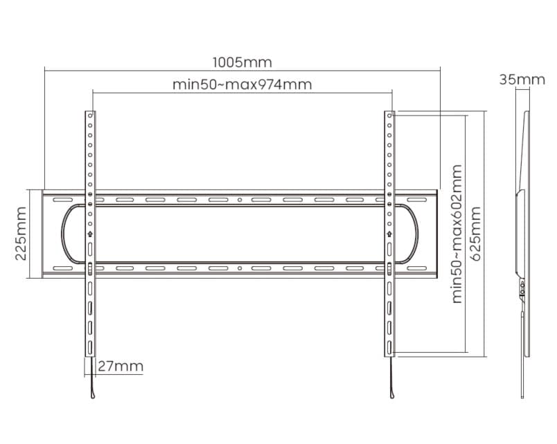 Equip 650338 Suporte fixo para TV de 60“-120” para serviço pesado — miniatura 8