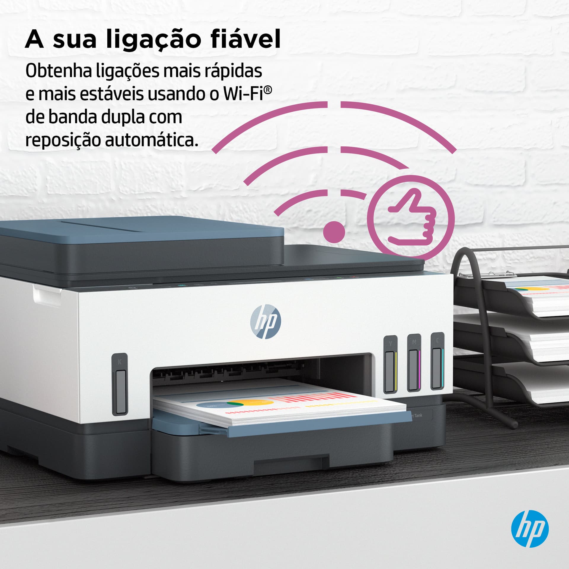 HP Smart Tank 7306 Sem fios All-in-One Cor Impressora, Impressão frente e verso; Copiadora, scanner — miniatura 8