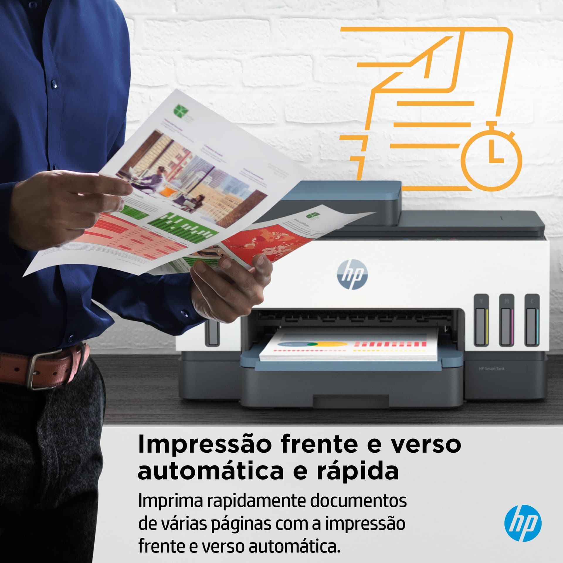 HP Smart Tank 7306 Sem fios All-in-One Cor Impressora, Impressão frente e verso; Copiadora, scanner — miniatura 9