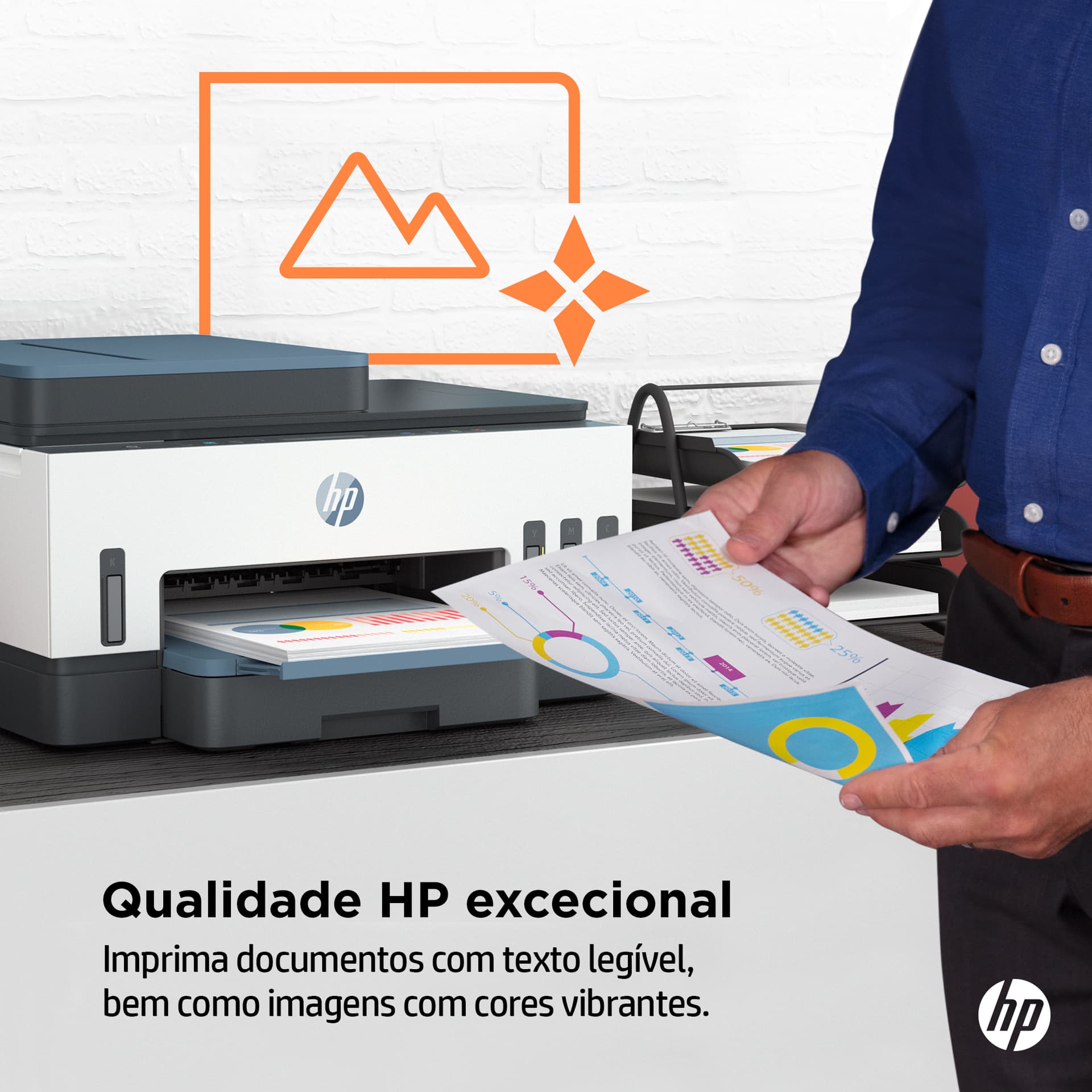 HP Smart Tank 7306 Sem fios All-in-One Cor Impressora, Impressão frente e verso; Copiadora, scanner — miniatura 10