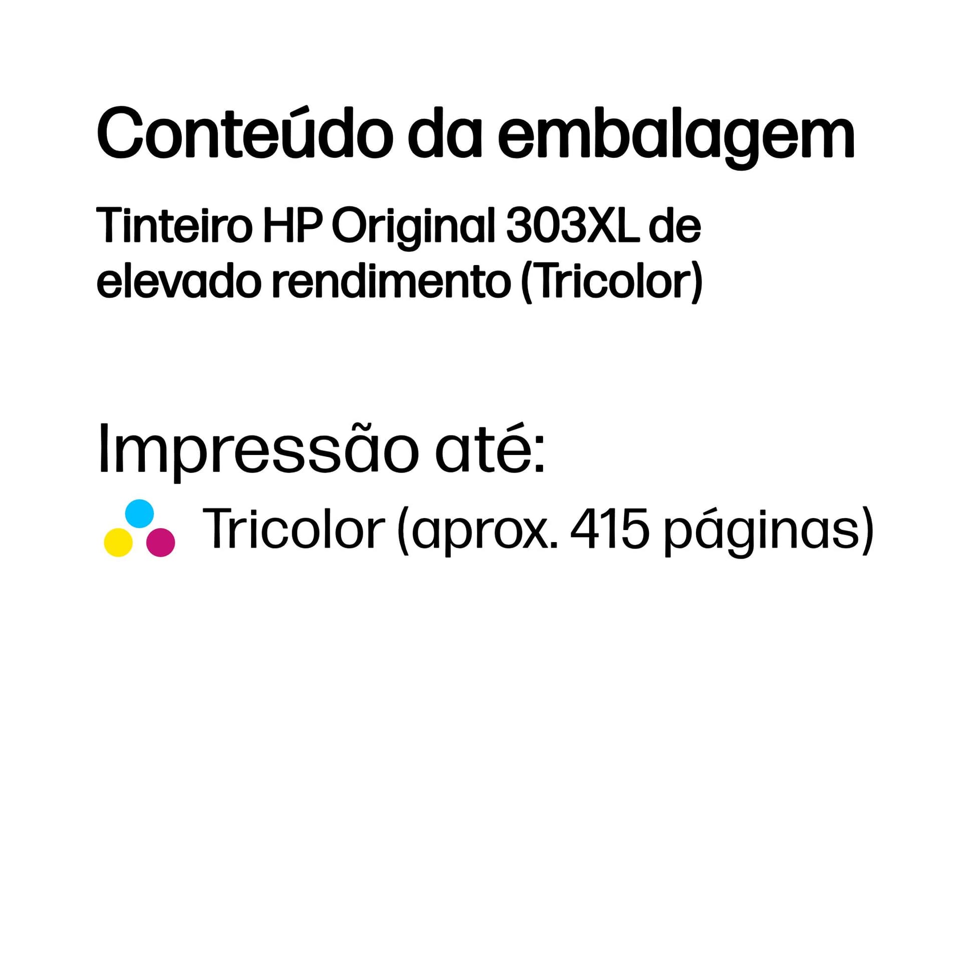 HP Tinteiro Original 303XL de elevado rendimento (Tricolor) — miniatura 3