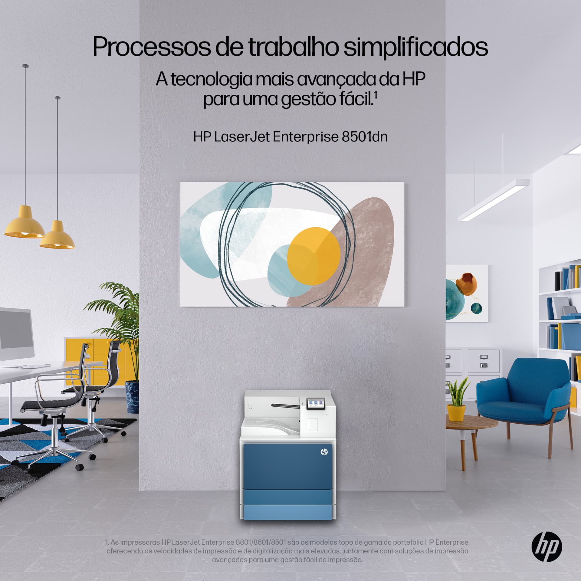 HP LaserJet Enterprise 8501dn Preto e branco Impressora, miniatura 4