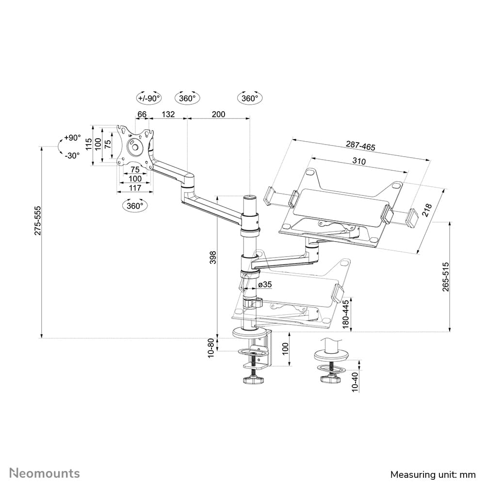 Neomounts DS20-425BL2 — miniatura 20