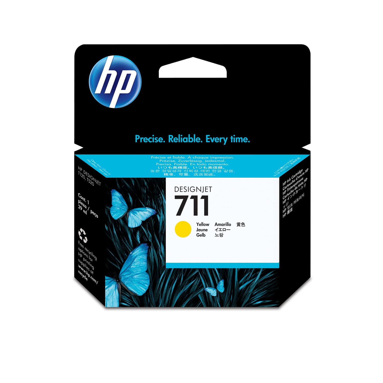 HP Tinteiro DesignJet 711 Amarelo de 29 ml, miniatura 2