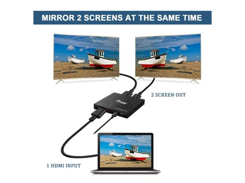 EQUIP MULTIPLICADOR ULTRA SLIM 2PORT HDMI SPLITTER USB POWERED — miniatura 4