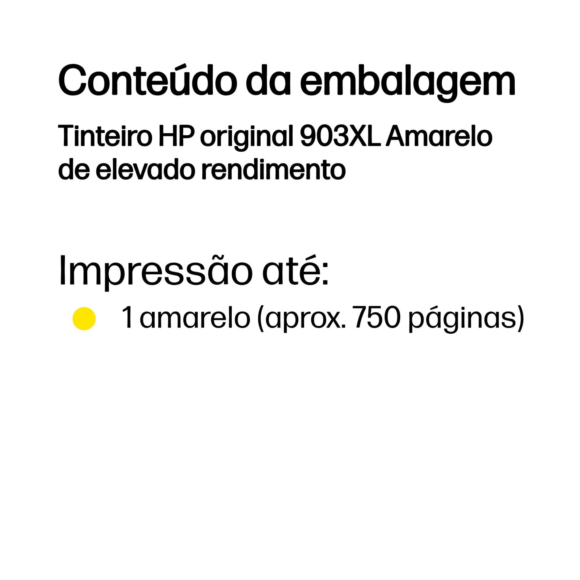 HP Tinteiro original 903XL Amarelo de elevado rendimento, miniatura 3