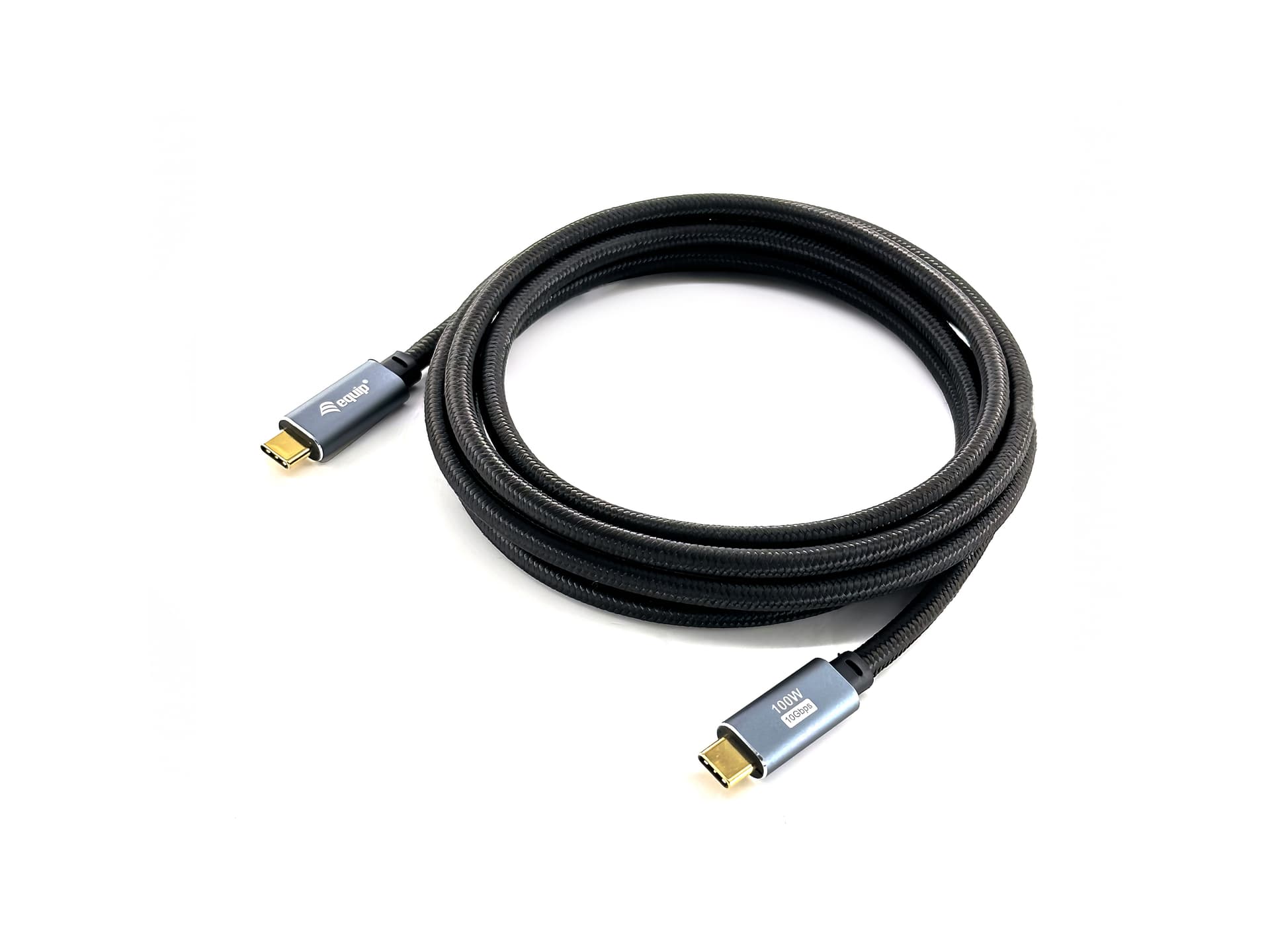 Equip 128357 Cabo USB 3.2 Gen 2 C para C, M/M, 2,0 m, PD100W , 4K/60 Hz, 10 Gbps, preto — miniatura 1