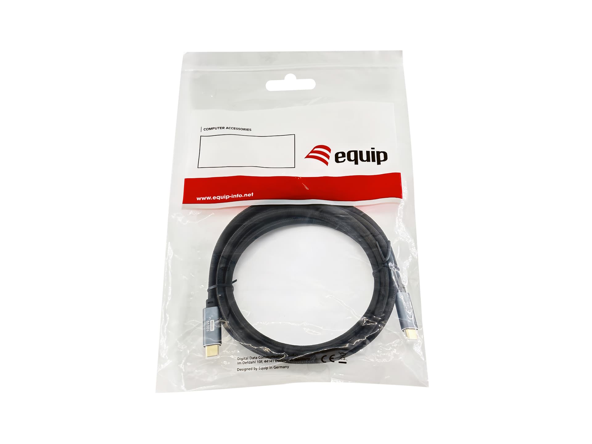 Equip 128357 Cabo USB 3.2 Gen 2 C para C, M/M, 2,0 m, PD100W , 4K/60 Hz, 10 Gbps, preto — miniatura 5