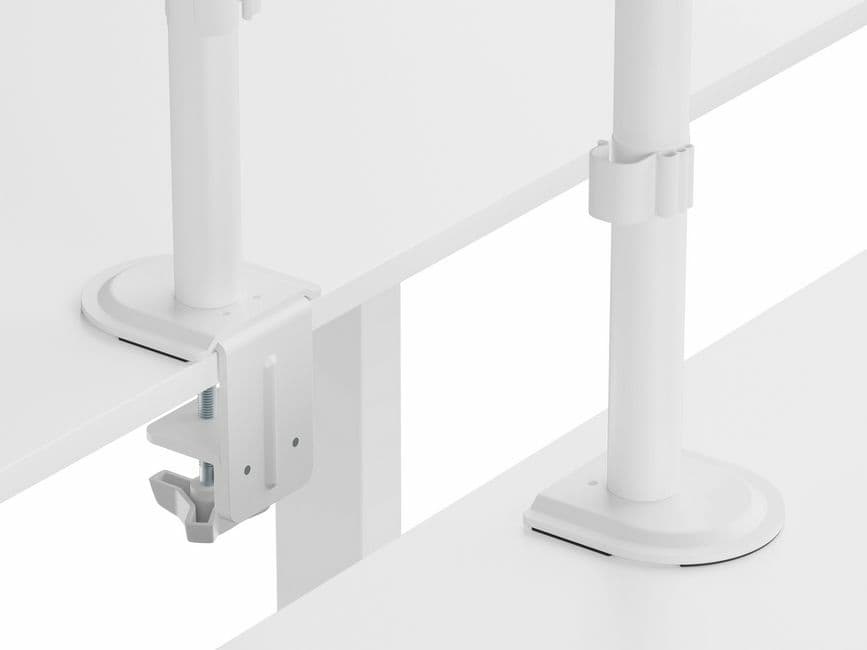 Equip Suporte de montagem de secretária para monitor duplo articulado de 17“-32”, branco — miniatura 3