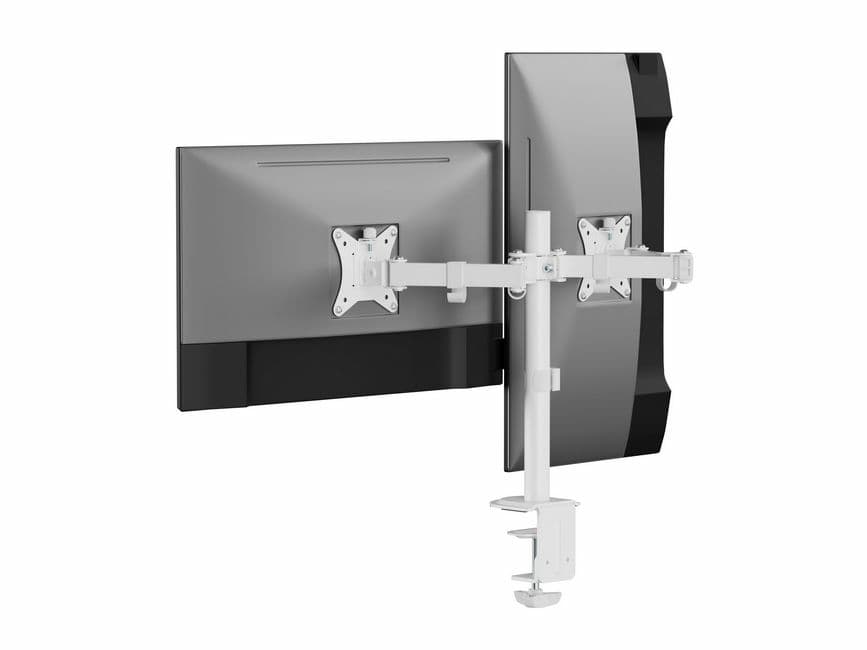 Equip Suporte de montagem de secretária para monitor duplo articulado de 17“-32”, branco — miniatura 5