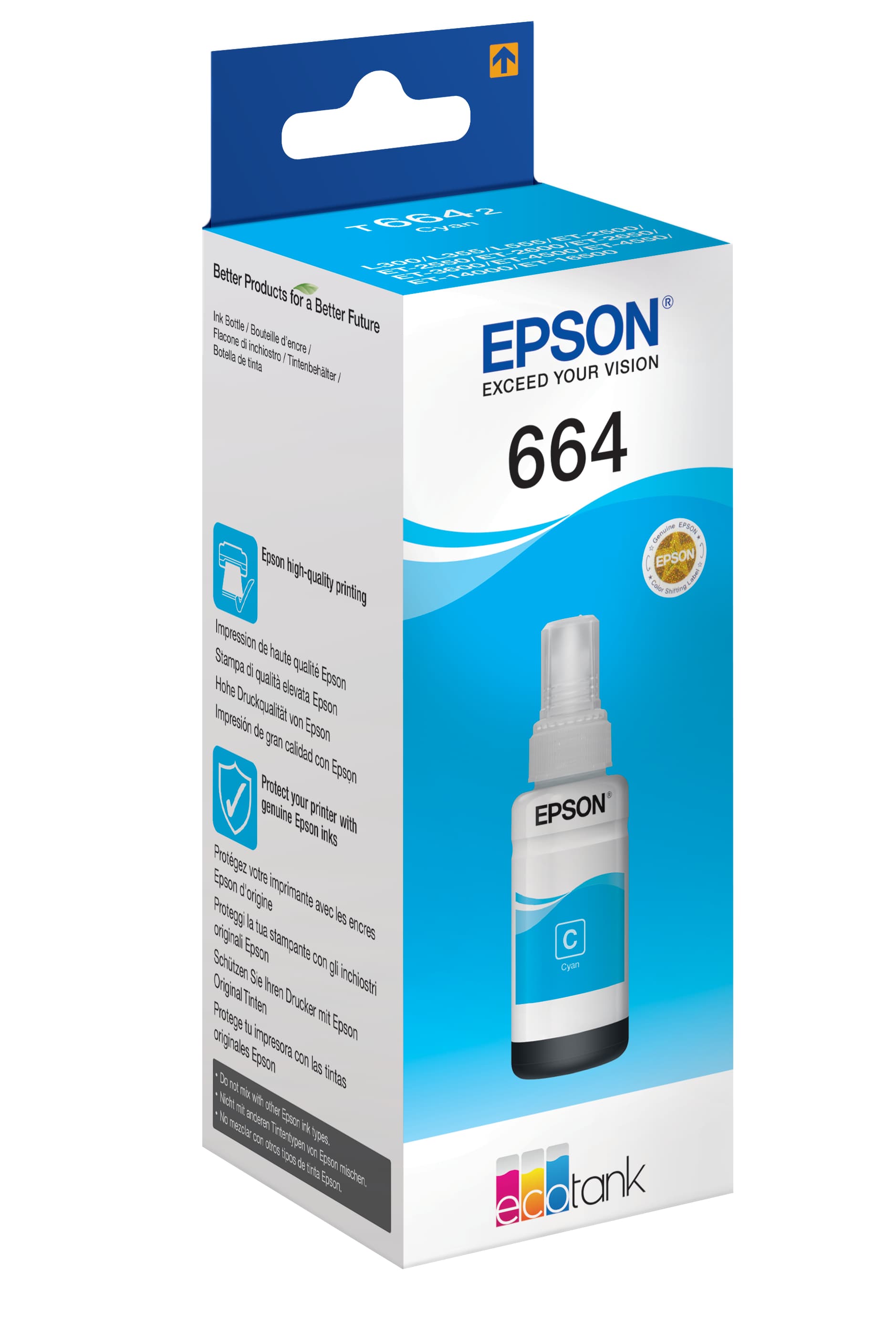 Epson Garrafa de tinta Ciano EcoTank 664 — miniatura 1