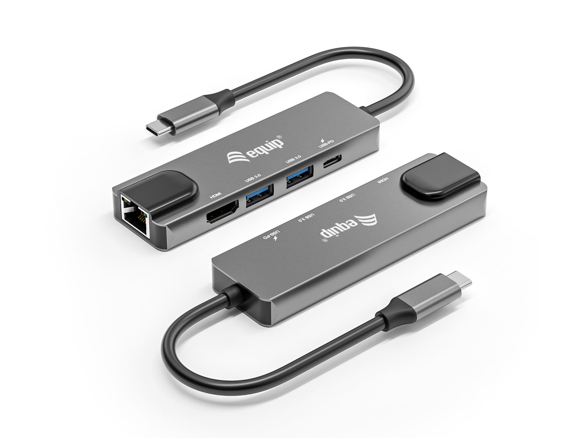 Equip Adaptador multifunções USB-C 5 em 1, HDMI , Gigabit LAN, USB 3.2 GEN1, 100W USB PD — miniatura 5