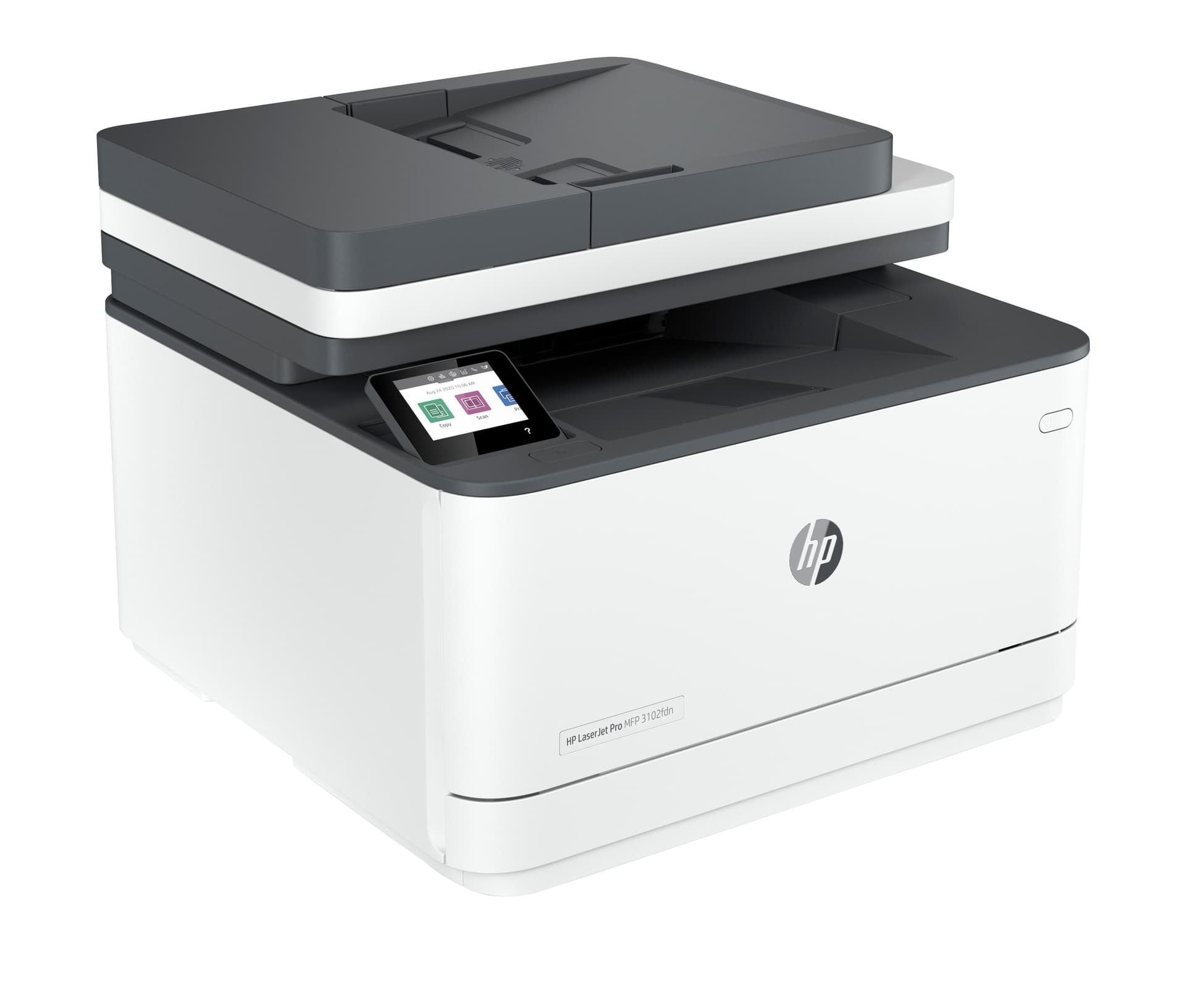 HP LaserJet Pro 3102fdn Multifunction Preto e branco Impressora, Apenas Ethernet; Copiadora, Scanner — miniatura 3