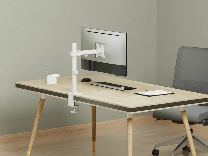 Equip Suporte de montagem de secretária para monitor articulado de 17“-32”, branco — miniatura 6