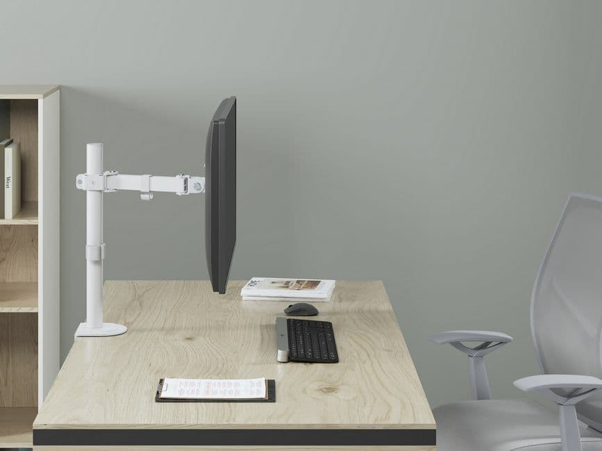 Equip Suporte de montagem de secretária para monitor articulado de 17“-32”, branco — miniatura 7