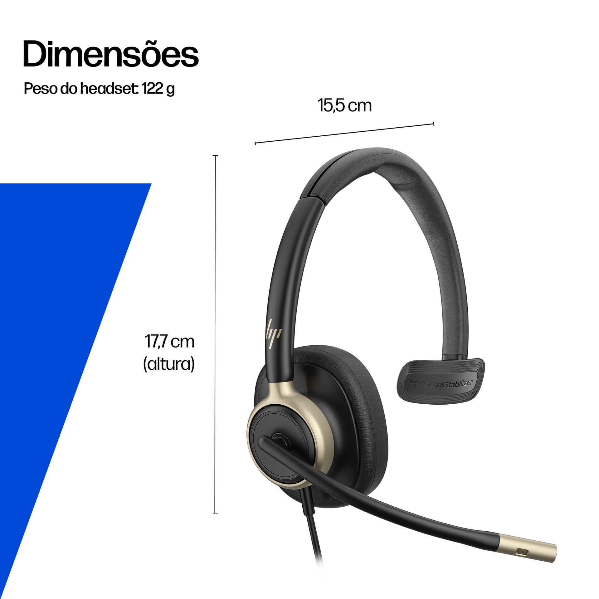 HP Poly Headset monaural USB com fios Mission 815 (a granel) — miniatura 6