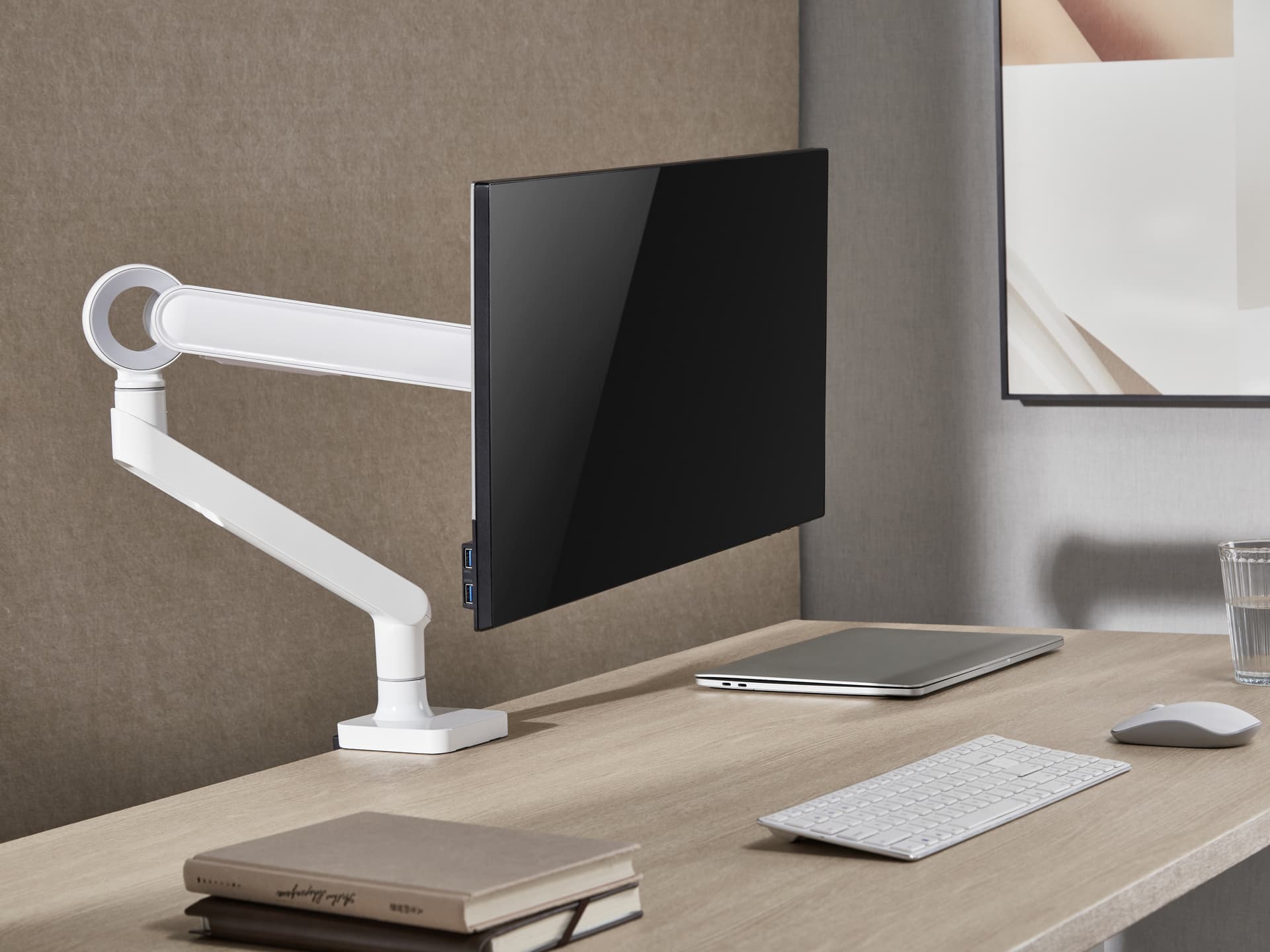 Equip Suporte de montagem de secretária para monitor Premium 17“-35”, branco — miniatura 8