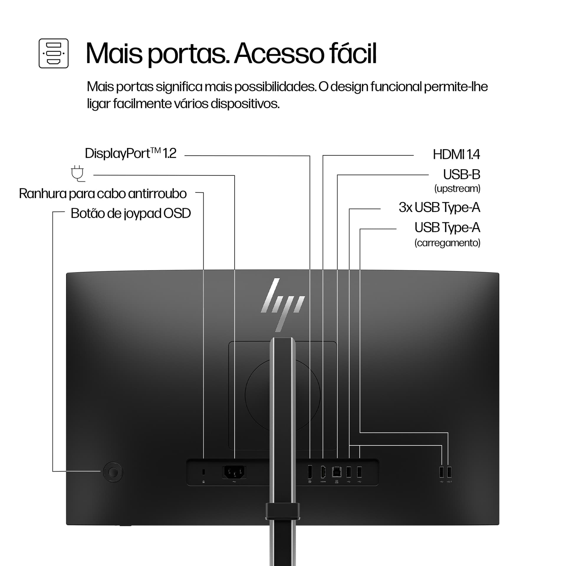 HP Series 5 Monitor FHD Série 5 Pro de 23,8 polegadas - 524pf — miniatura 3