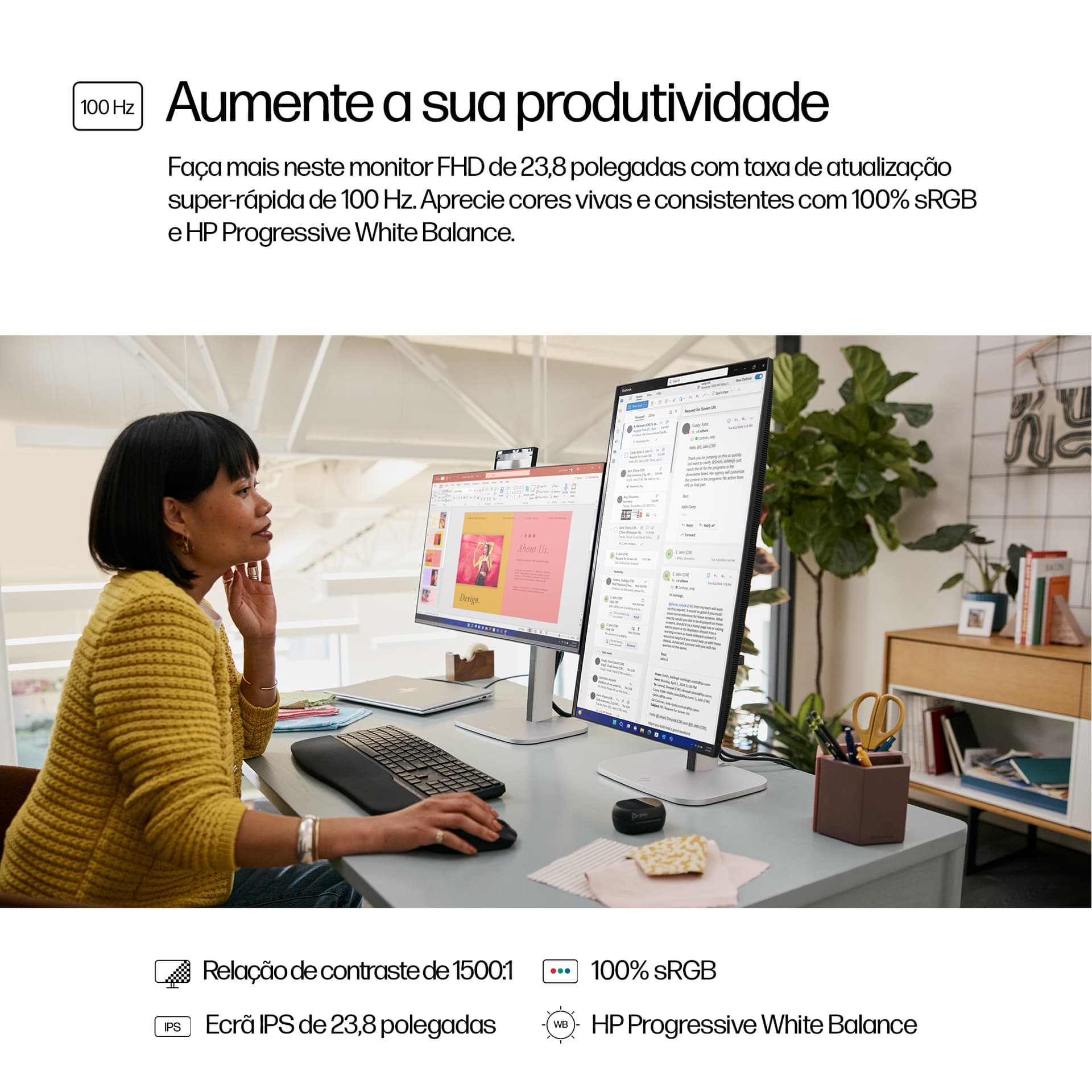 HP Series 5 Monitor FHD Série 5 Pro de 23,8 polegadas - 524pf — miniatura 5