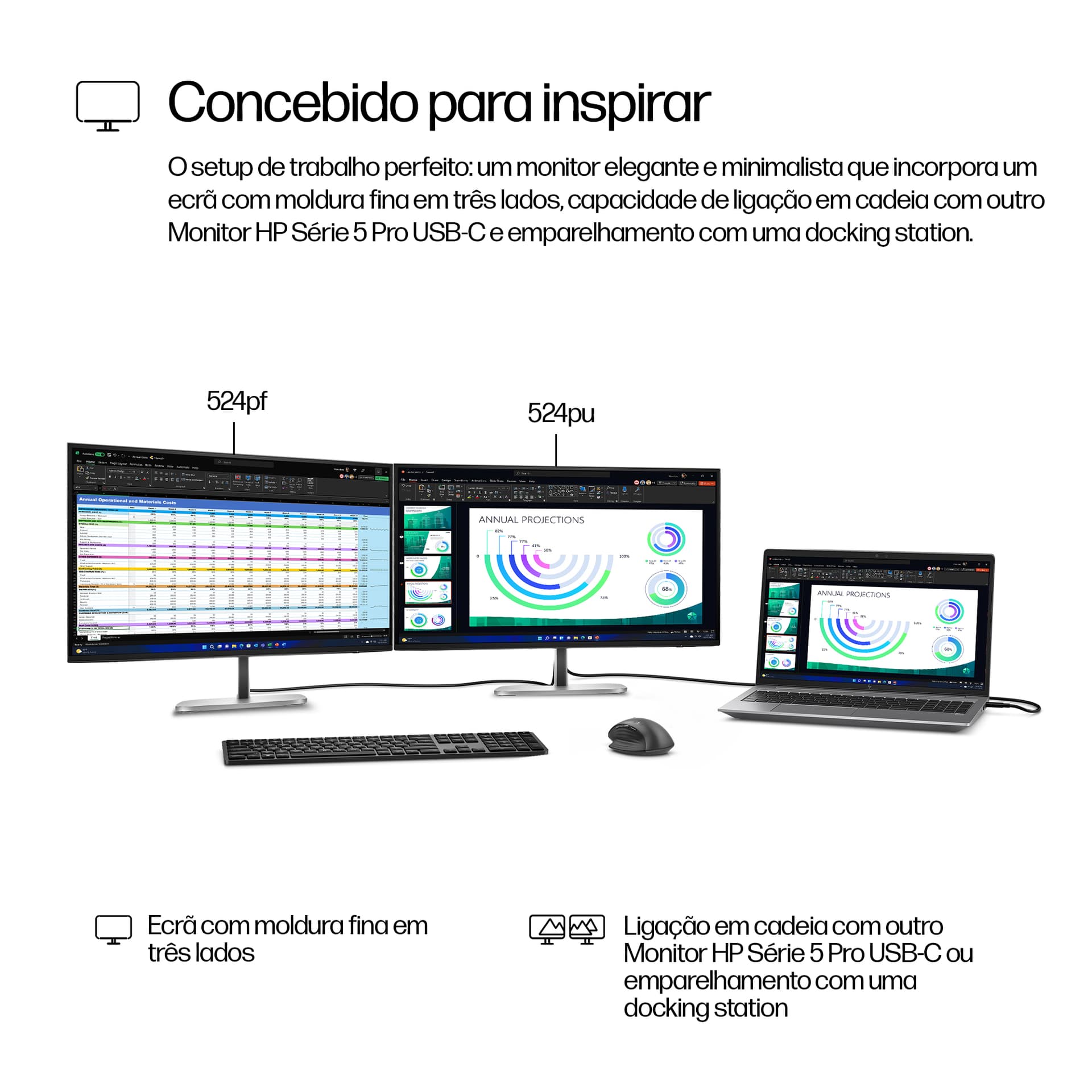HP Series 5 Monitor FHD Série 5 Pro de 23,8 polegadas - 524pf — miniatura 6