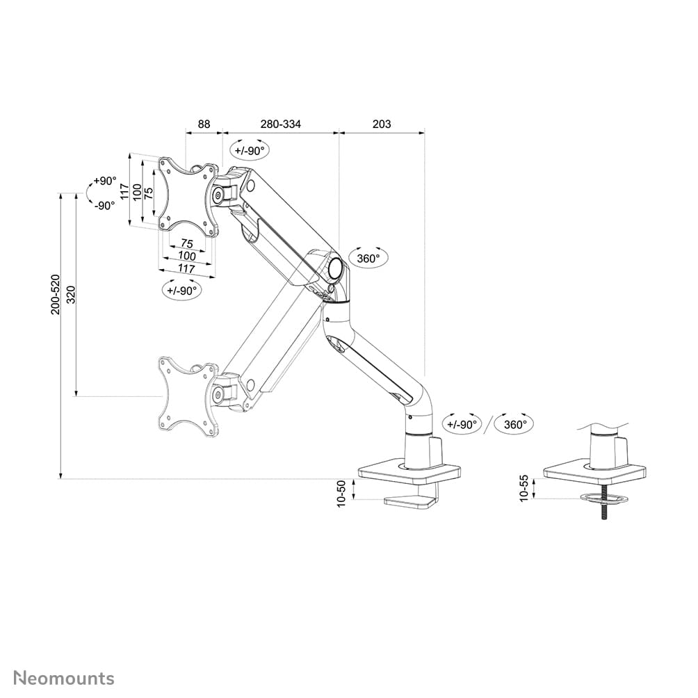 Neomounts DS70S-950WH1, miniatura 20