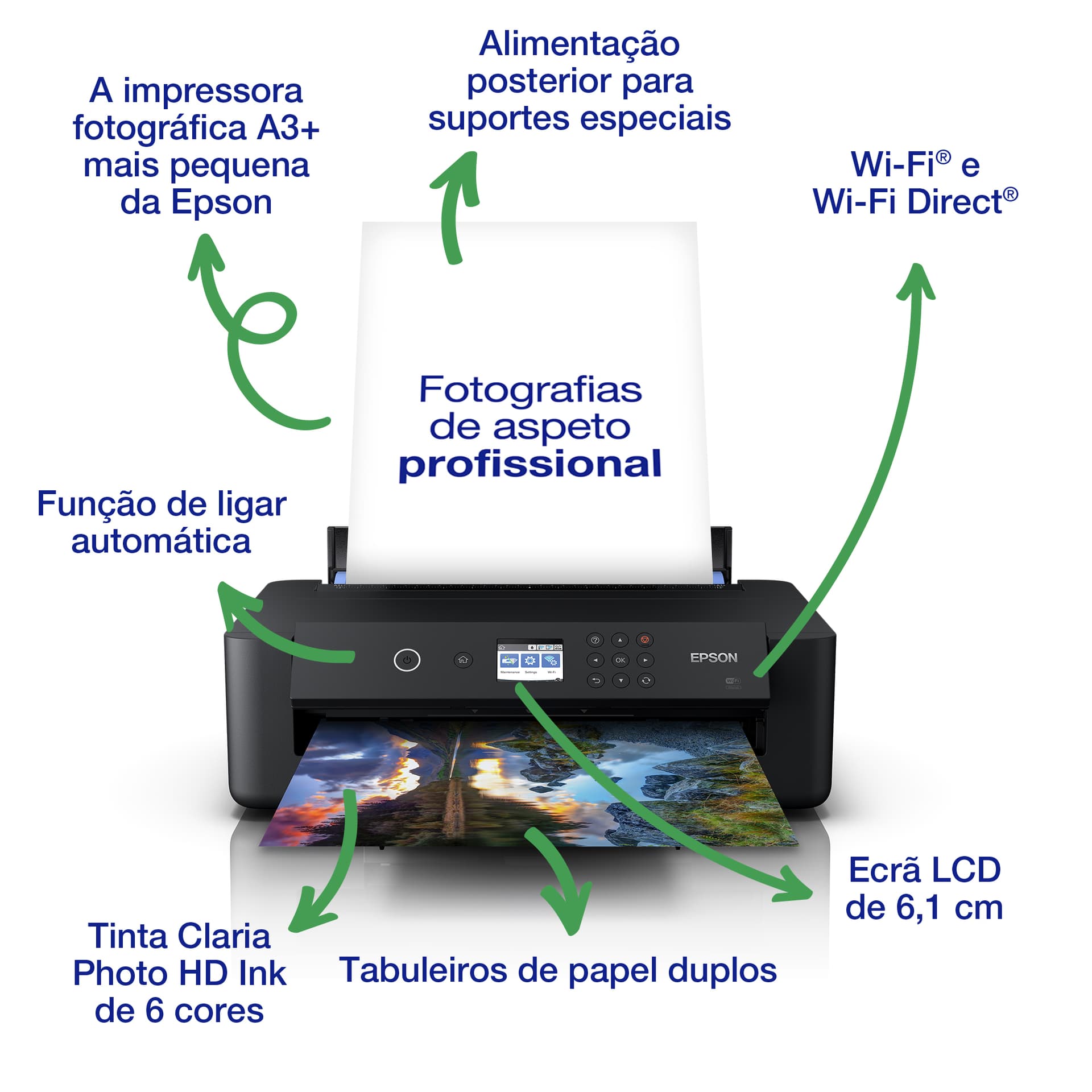 Epson Impressora jato de tinta sem fios Expression Photo HD XP-15000 A3+ — miniatura 3
