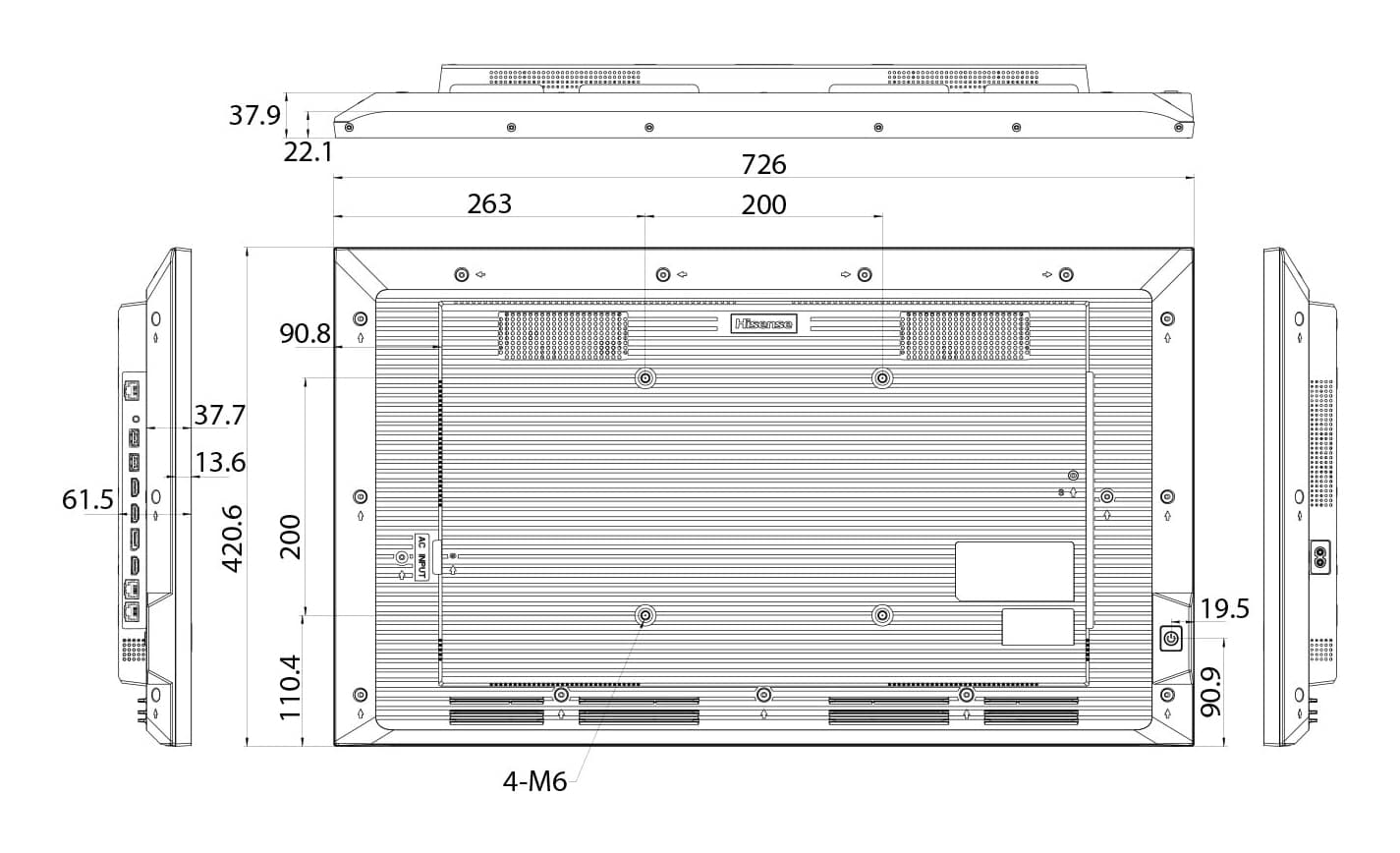 Hisense 32” Full HD IPS Digital Signage Display - 24/7 Operation — miniatura 7