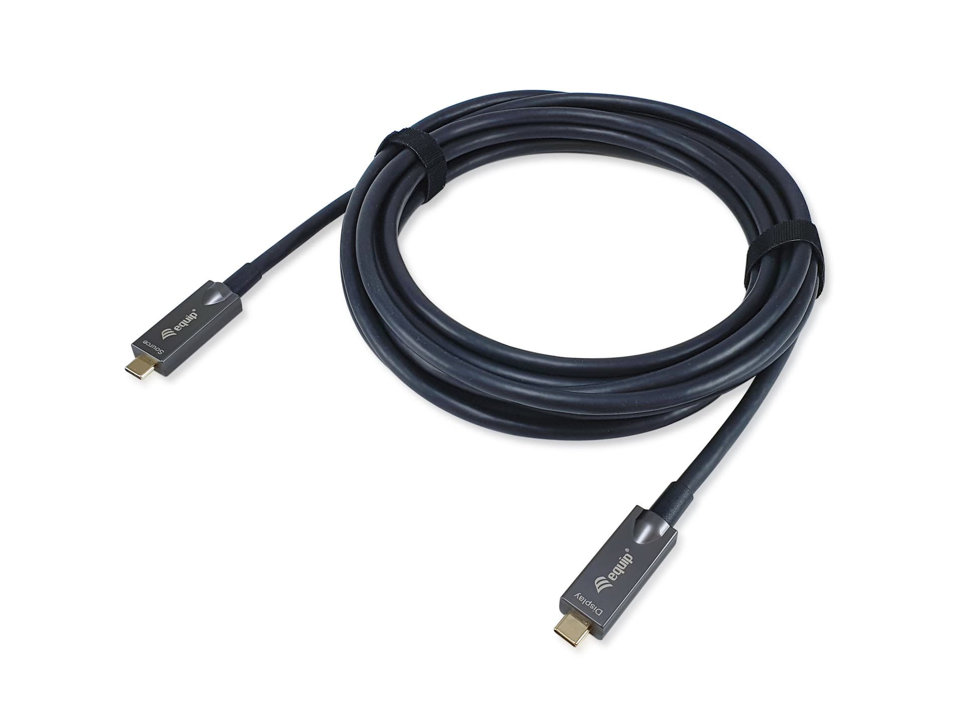 Equip 119461 Cabo ótico ativo USB-C para C, M/M, 5,0 m, PD 60W, 4K/60 Hz, 10 Gbps, Vídeo+Dados+PD — miniatura 2
