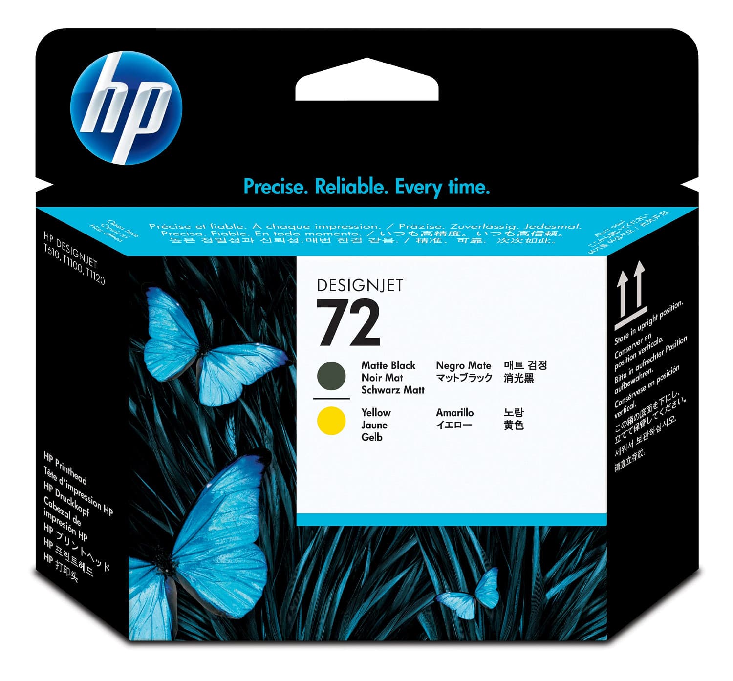 HP Cabeça de impressão DesignJet 72 Preto Mate e Amarelo, miniatura 1