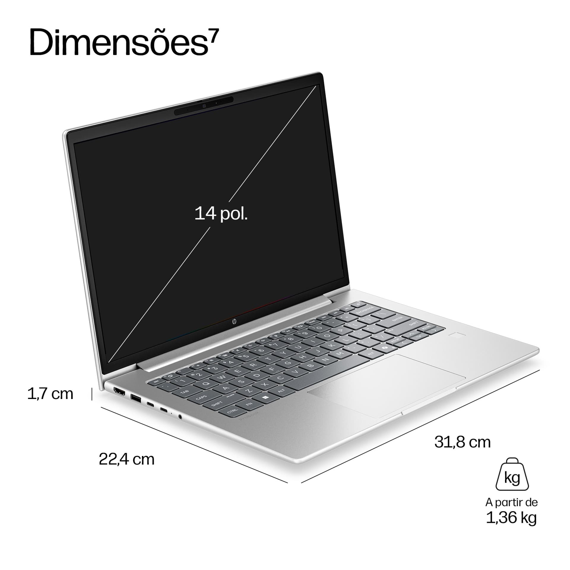 HP PROBOOK 4 G2i 14 INTEL CORE 7-350 16GB 512GB SSD 14" W11 P64 1Y #PROMO AGOS — miniatura 5