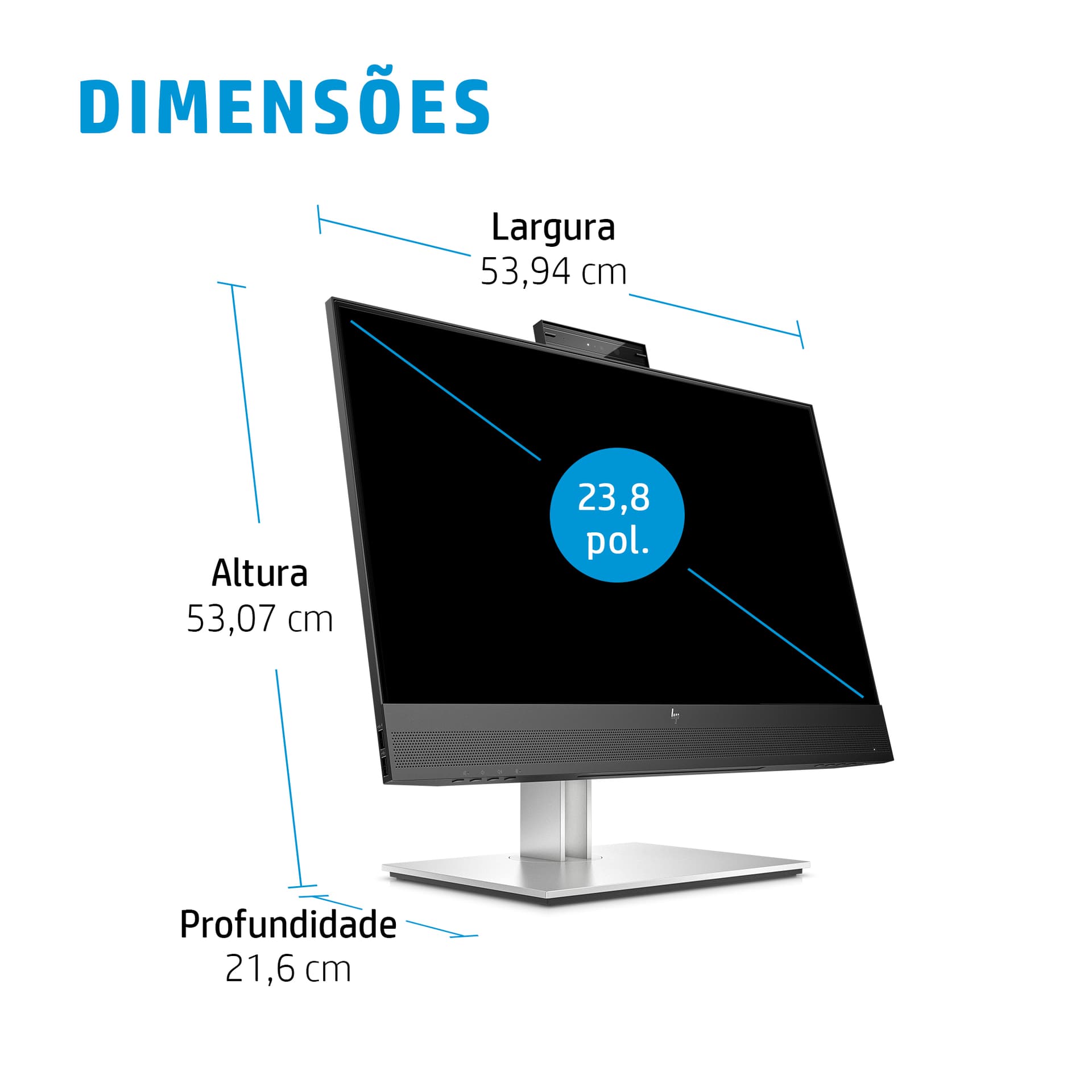 HP Monitor FHD E24mv G4 para videoconferência — miniatura 6