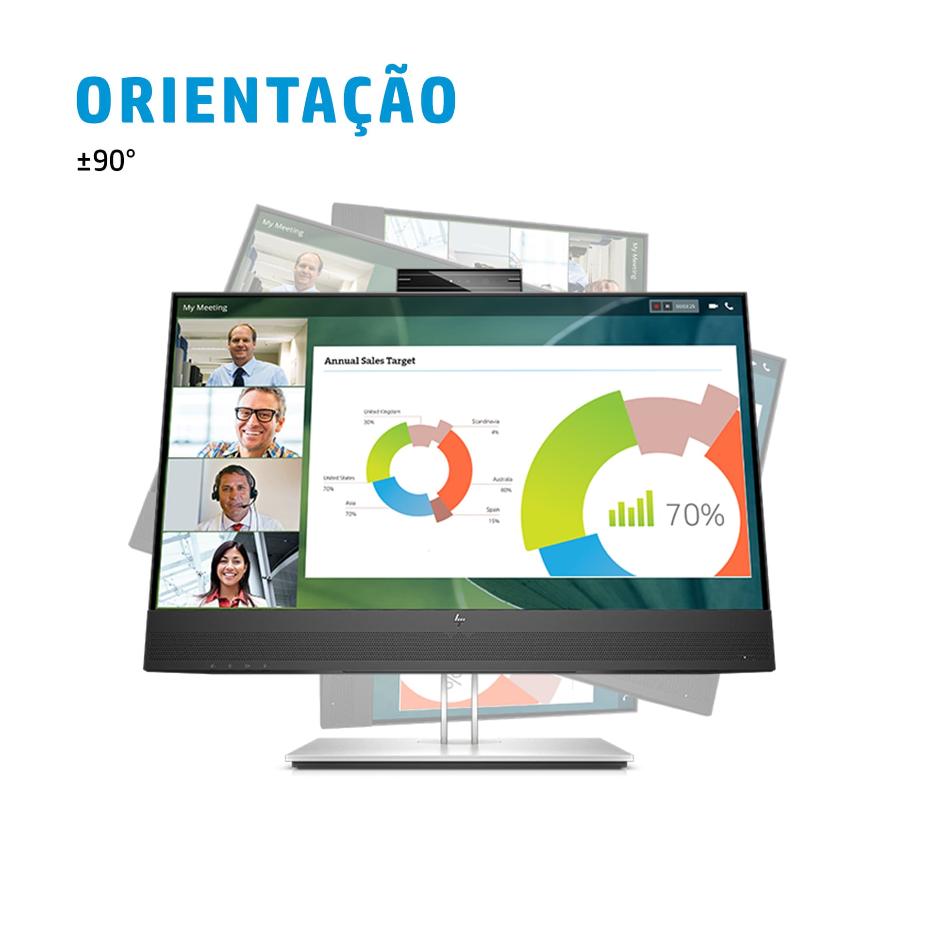 HP Monitor FHD E24mv G4 para videoconferência — miniatura 8