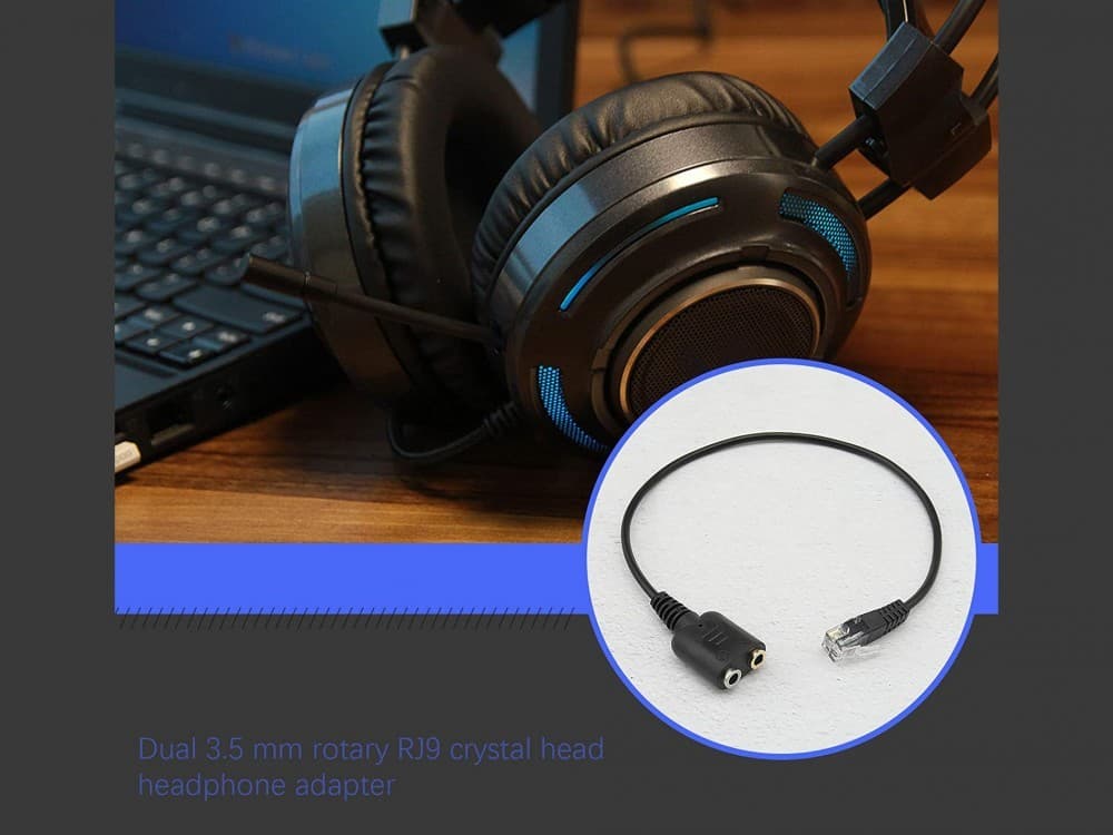 EQUIP ADAPTADOR DE AUDIO DE RJ9 PARA HEADSET 3.5MM — miniatura 3