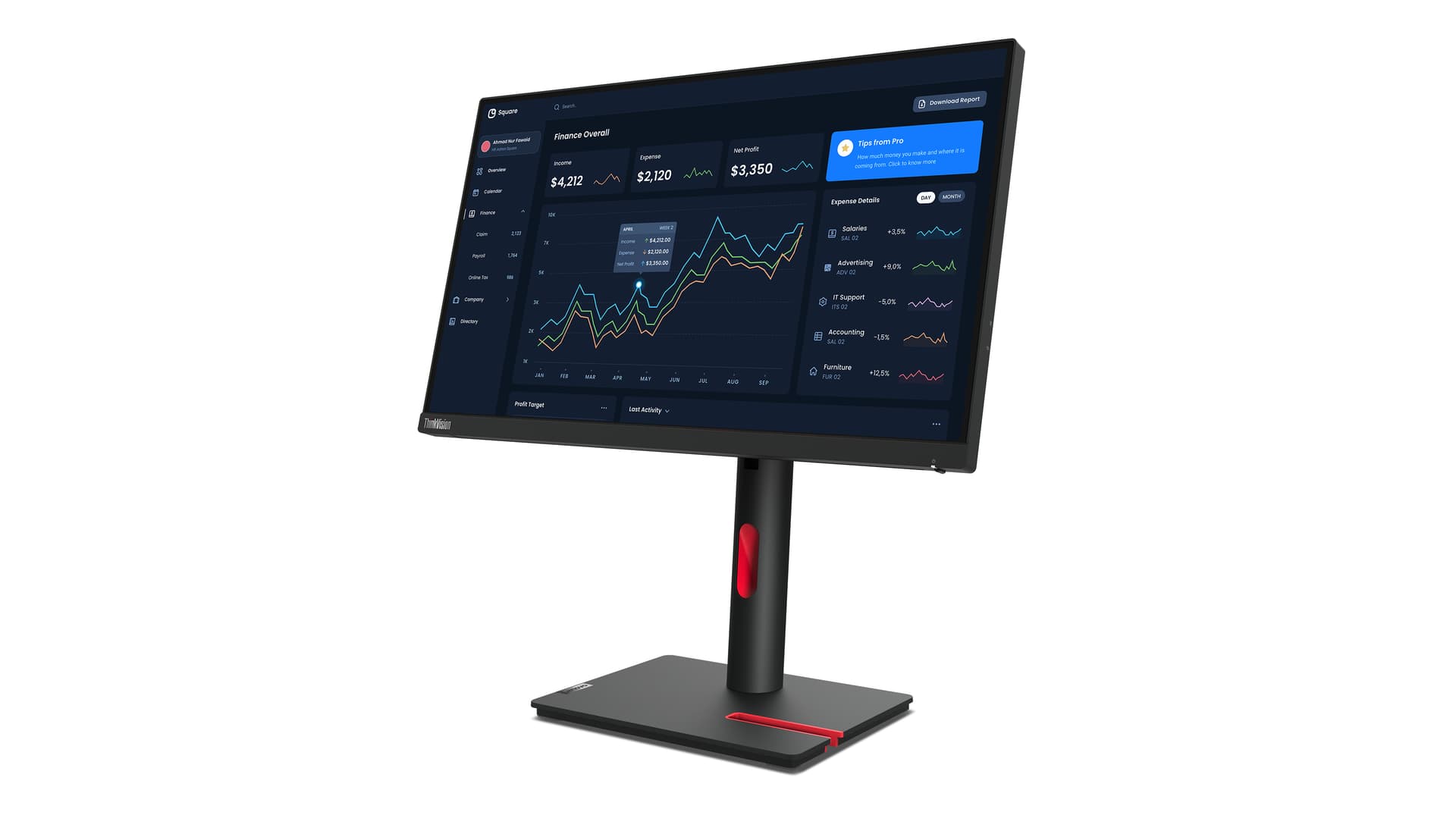 Lenovo ThinkVision T22i-30 Monitor — miniatura 7
